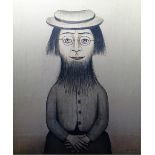 *Laurence Stephen Lowry (1887-1976) 'The Bearded Lady' Print, signed in pencil lower right,