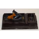 **An Art Deco bakolite desk stand, the pen holder in the form of the HMV emblem,