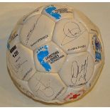 A signed football,