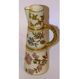 A Victorian Royal Worcester blush ivory jug circa 1890,