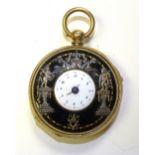 A Victorian Continental 18ct gold pocket watch,