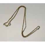 A 9ct gold fine twist link chain, stamped 375 to clasp, 41cm long, 2.