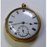 A late Victorian 18ct gold pocket watch,