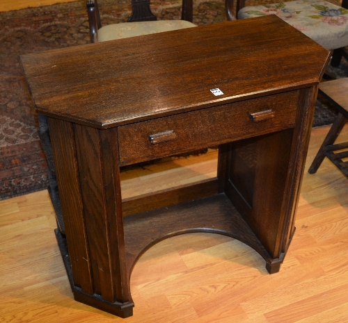 A mid 20th century oak lady's desk,