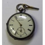 A Victorian silver cased pocket watch,