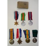 A set of four World War I British campaign medals, for JG Brown SMN RNR 2600B and 2744D,