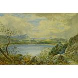 Alex Hay (19th Century) 'Lake Landscape' Watercolour, signed and dated 1880,