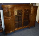 A mahogany bookcase/display cabinet,