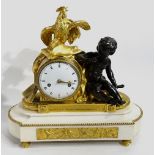 A good quality French bronze and ormolu clock circa mid 19th century,