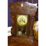 A late Victorian mantel clock,