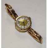 A 9ct gold lady's cocktail watch,