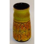 A Poole pottery vase, decorated with stylised yellow and orange glaze,