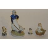 Four Danish porcelain figures,