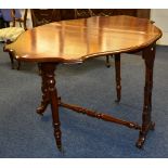 A late Victorian mahogany drop leaf table,