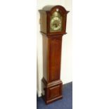 A mahogany cased grandmother clock by Tempus Fugit circa 1930's,