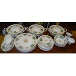 A Royal Albert 'Berkeley' pattern dinner set, to include tureens, sauceboat on stand, cereal bowls,