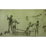 Ernest S Lumsden ARSA RE (1883-1948) 'Hauling Stone' Etching signed in pencil, dated 1922,