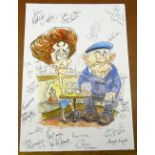 Sheba Cassini (Bitter & Twisted Caricaturist) 'Dot Cotton & Jim Branning' Eastenders caricature