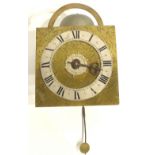 A brass lantern clock signed John Matchett of London, circa 18th century,