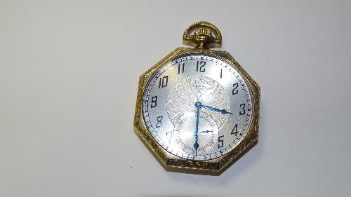 An Art Deco rolled gold Elgin pocket watch, - Image 2 of 9