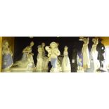 A collection of Spanish figurines, to include Lladro, Casades, Rex and Perceval,