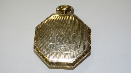 An Art Deco rolled gold Elgin pocket watch, - Image 4 of 9