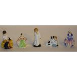 Five Royal Doulton figures, comprising of First Prize HN3911, Darling HN1985, Best Friends HN3935,