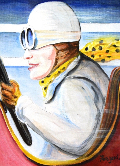 Frank Manclark aka Forsgard (Contemporary) 'Le Mans' Watercolour and gouache, signed Forsgard,