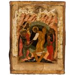 A RUSSIAN ICON OF THE RESURRECTION OF CHRIST, NOVGOROD, END OF THE 16TH CENTURYEgg tempera, gesso,