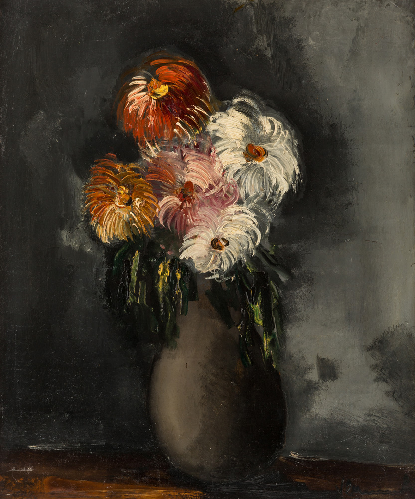 MAURICE DE VLAMINCK (FRENCH 1876-1958)Les Chrysanthemes, oil on canvas55 x 46 cm (21 5/8 x 18 1/8