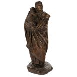 AIME-JULES DALOU (FRENCH 1838-1902)Boulonnaise portant son enfant, circa 1895bronze with medium