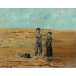 CHRISTIAN BERARD (FRENCH 1902-1949)Les enfants sur la plage, oil on board59.7 x 73.7 cm (23 1/2 x 29