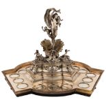 A RARE ITALIAN SILVER CENTERPIECE BY EUGENIO BELLOSIO, MILAN 1897the sculptural centerpiece in