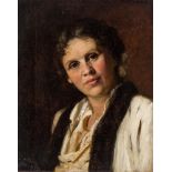 19TH CENTURY RUSSIAN ARTIST, CIRCLE OF ISAAK LEVITAN (1860-1900)Portrait of Sofia Kuvshinnikova,