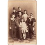 CABINET PHOTOGRAPH OF EMPEROR ALEXANDER III WITH SPOUSE AND CHILDREN, 1888original cabinet