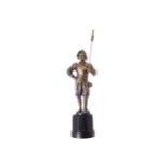 BRASS FIGURE OF A BEETEATER47 cm. high