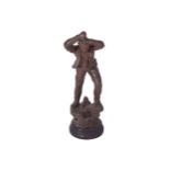 NINETEENTH-CENTURY FRENCH BRONZED METAL FIGURE57 cm. high; 20 cm. wide; 20 cm. deep