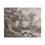 STIPPLE ENGRAVING LATE EIGHTEENTH-CENTURYdepicting a wolf stalking a cock and hen in a tree8 x 10