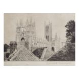 DONALD CRAWFORDSigned engraving depicting a cathedral10 x 15 cm.