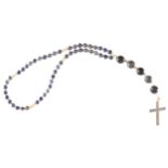 SILVER AND JADE ROSARY BEADS