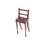 NINETEENTH-CENTURY CHILDâ€™S CORRECTION CHAIR 71 cm. high; 28 cm. wide; 18 cm. deep