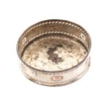 GEORGE III SHEFFIELD PLATED WINE COASTERÃ 15 cm. diameter