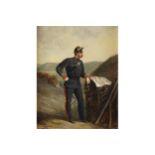 PAUL EMILE PERBOYRE (1851-1929) Military soldier Oil on panel Signed 27 x 22 cm.