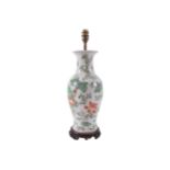 ORIENTAL VASE-STEMMED TABLE LAMP 62 cm. high