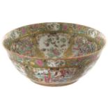 LARGE NINETEENTH-CENTURY CHINESE CANTONESE POLYCHROME BOWL with multiple figural and