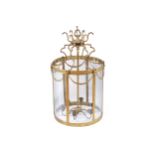 LARGE EDWARDIAN PERIOD HALL LANTERN 90 cm. high; 50 cm. diameter