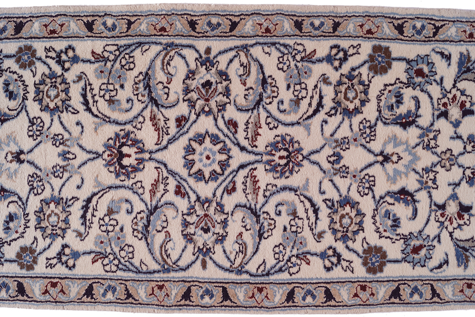 NAIN PERSIAN RUNNER on ivory ground, with all over design, and beige border 66 x 284 cm. - Image 2 of 4