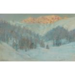 BORIS JOHNSON, EARLY TWENTIETH-CENTURY St. Moritz Watercolour Signed 40 x 54 cm.