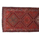 ANTIQUE CAUCASIAN CAUCASUS, AZERBAIJAN CARPET all over veg dye 102 x 306 cm.