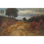 KARL HEFFNER, LATE NINETEENTH-CENTURY Path to the coast Oil on canvas Signed 37 x 57 cm.